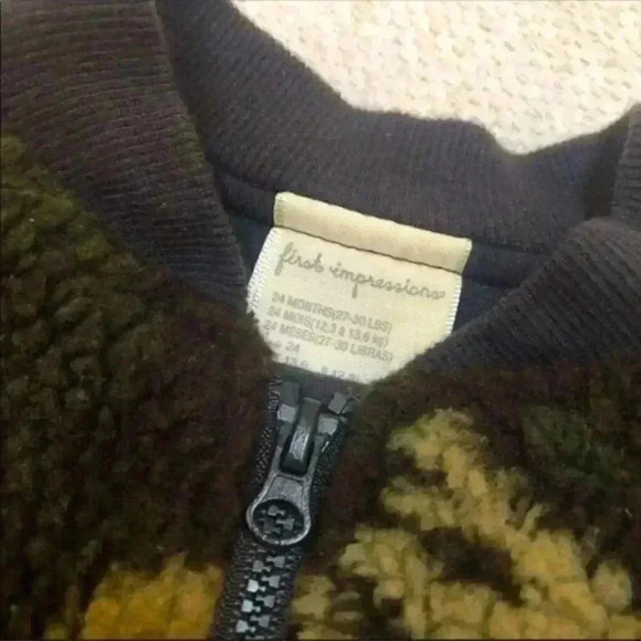 First Impressions Baby Camo Print Sherpa Jacket, Infant Toddler‎ Winter Coat - Picture 3 of 3